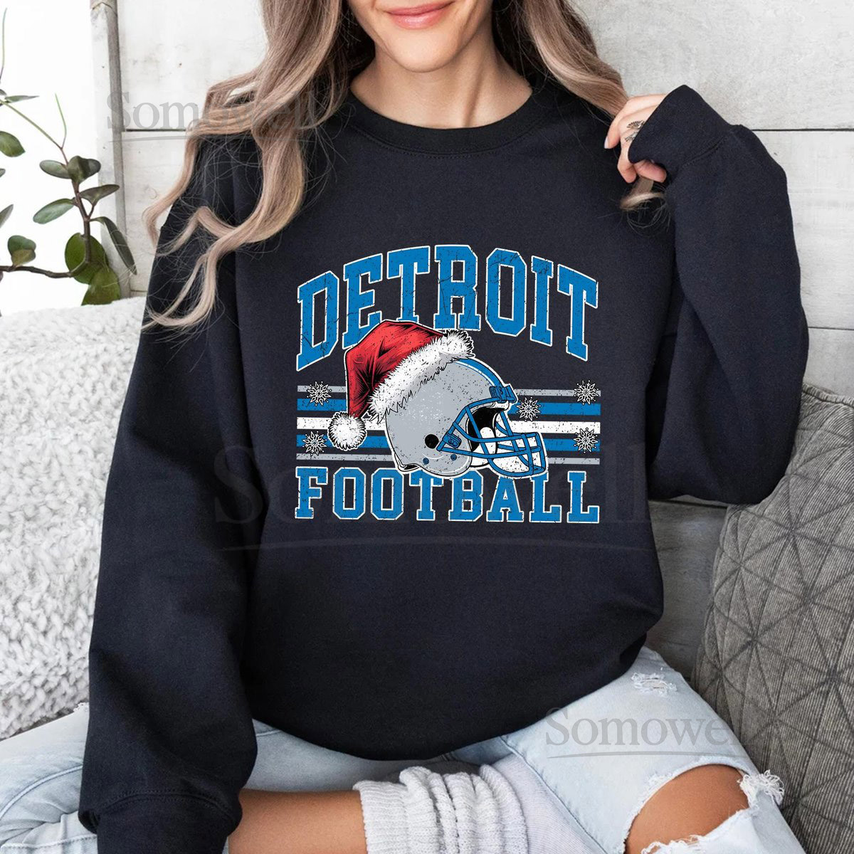 Detroit Football Christmas Sweatshirt Holiday Game Day Crewneck Xmas Fan Hoodie T-Shirt_98
