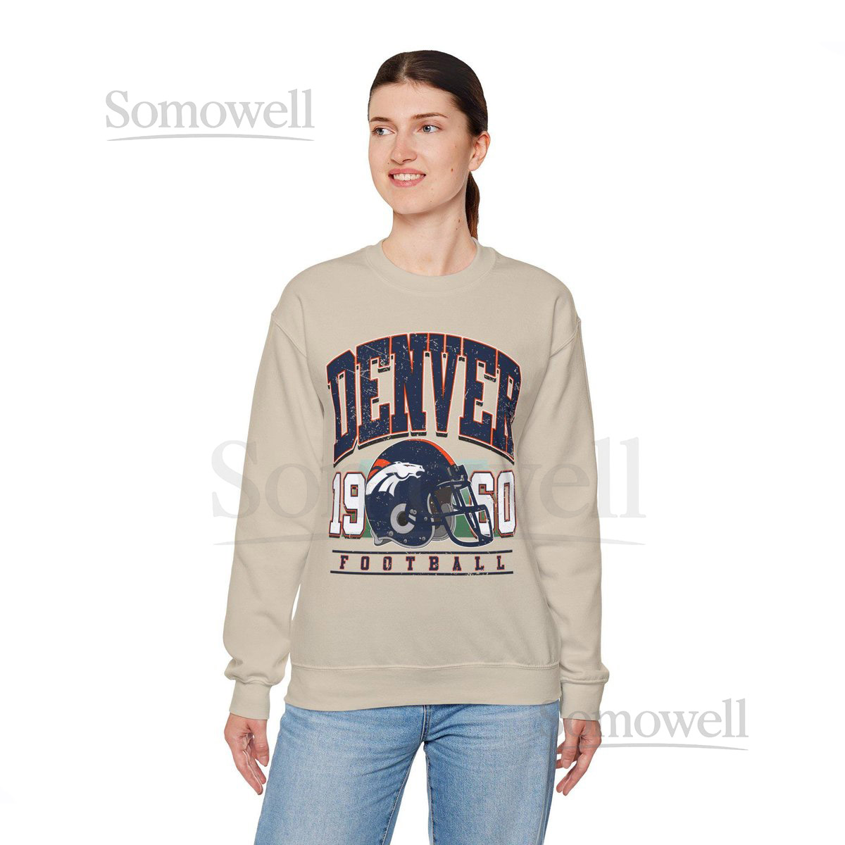Denver Broncos Sweatshirt Football Fan Apparel Team Spirit Jumper NFL Sweatshirt Sports Fan Gift Crewneck Pullover_318