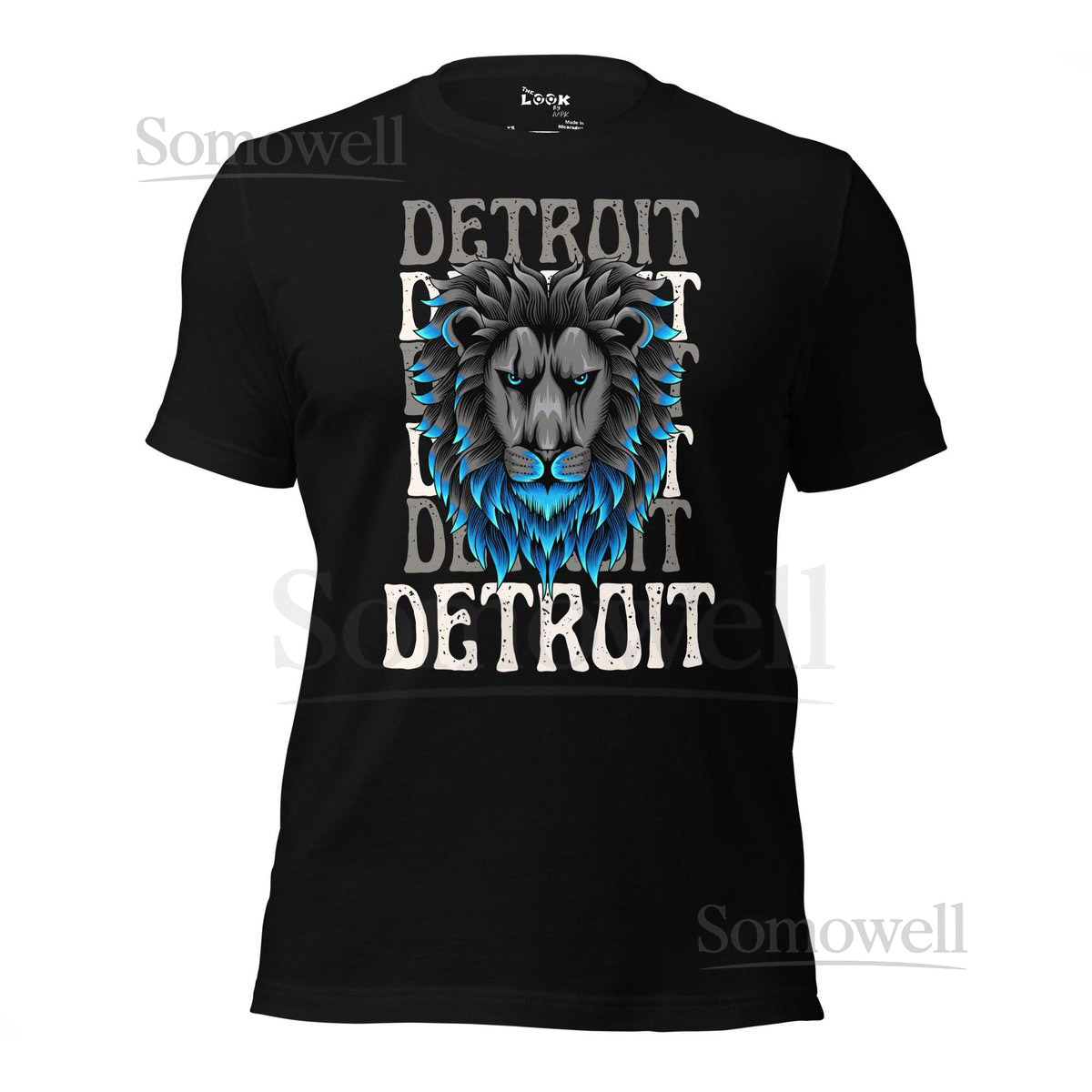 Detroit Lion T-Shirt Blue Mane Detroit Graphic Tee_187