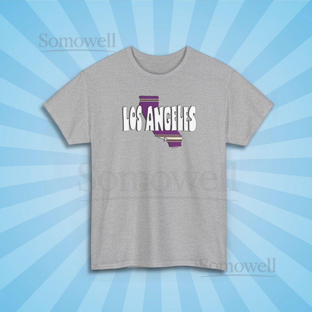 Los Angeles Graphic T-Shirt California State Outline Tee West Coast Travel Gift Unisex Shirt For Men Women LA Vacation Souvenir_286