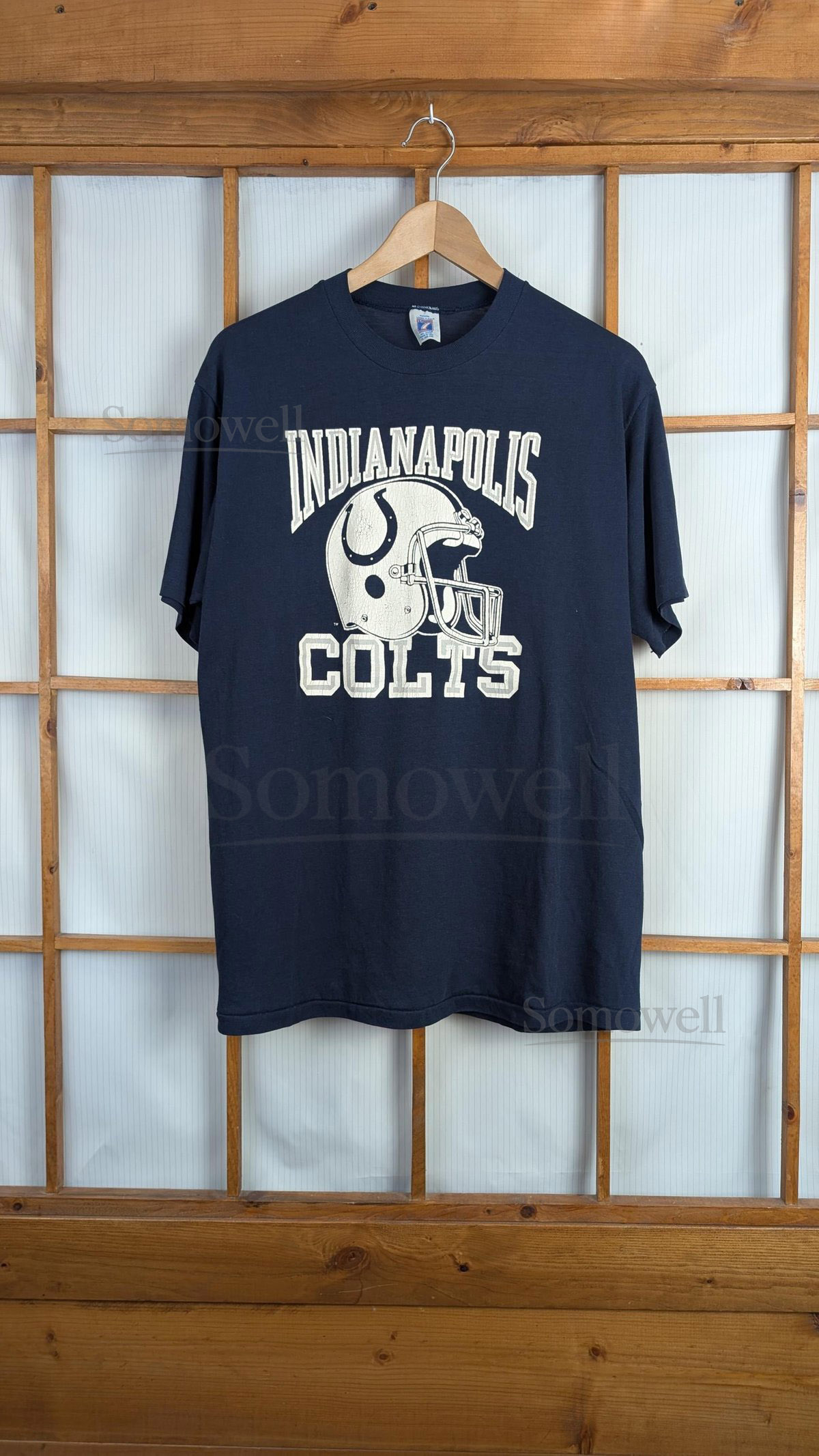 Vintage 80s NFL Indianapolis Colts Football Logo Tee - Extra_928