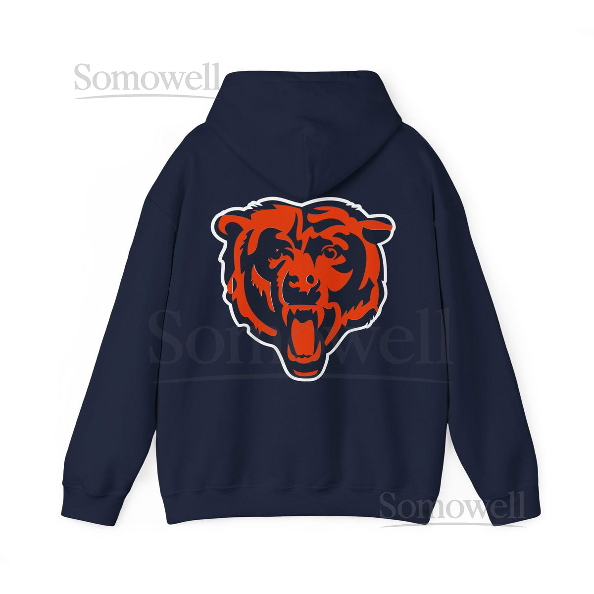 Chicago Bears Hoodie NFL Football Pullover with Bold Back Graphic_434