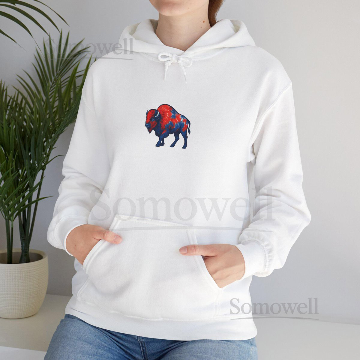 Buffalo Bills Fan Hoodie Red and Blue Graphic Sweatshirt_232