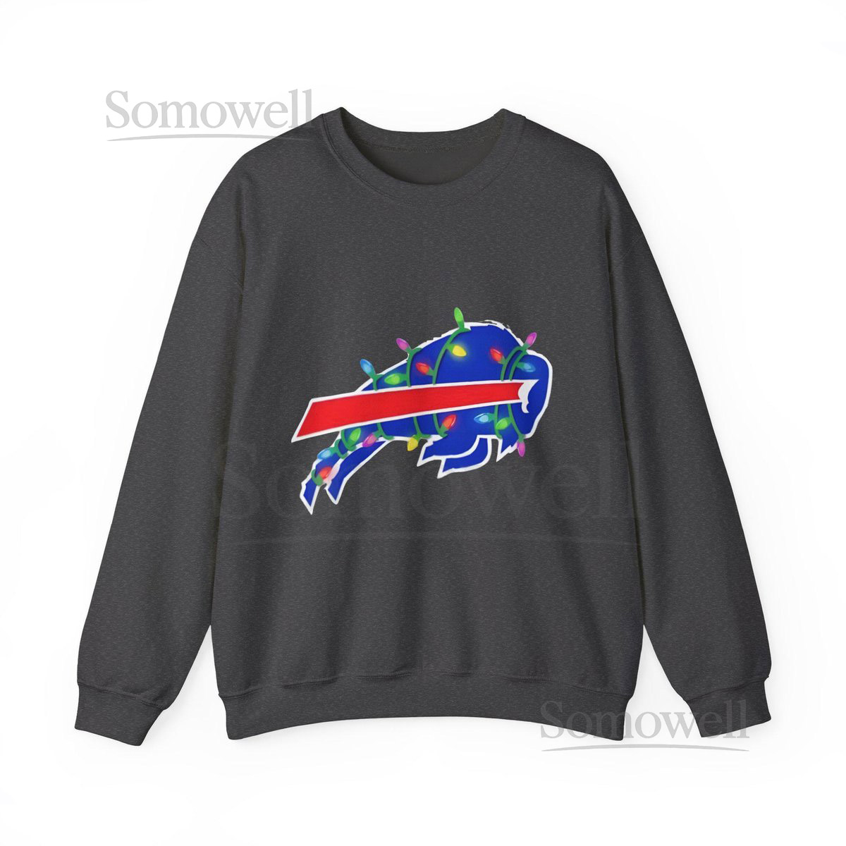 Buffalo Bills Christmas Lights Sweatshirt NFL Holiday Logo Festive Football Sweater Winter Sports Fan Gift Cozy Crewneck Pullover_223