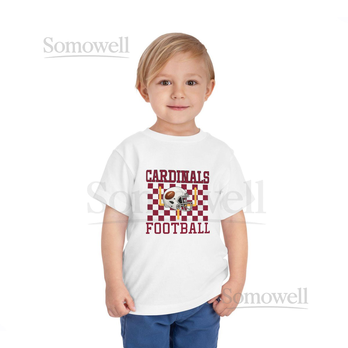 Arizona Cardinals Toddler T-Shirt Retro Kids Football Tee Cute Red White Vintage Shirt for Boys and Girls Game Day Outfit_49