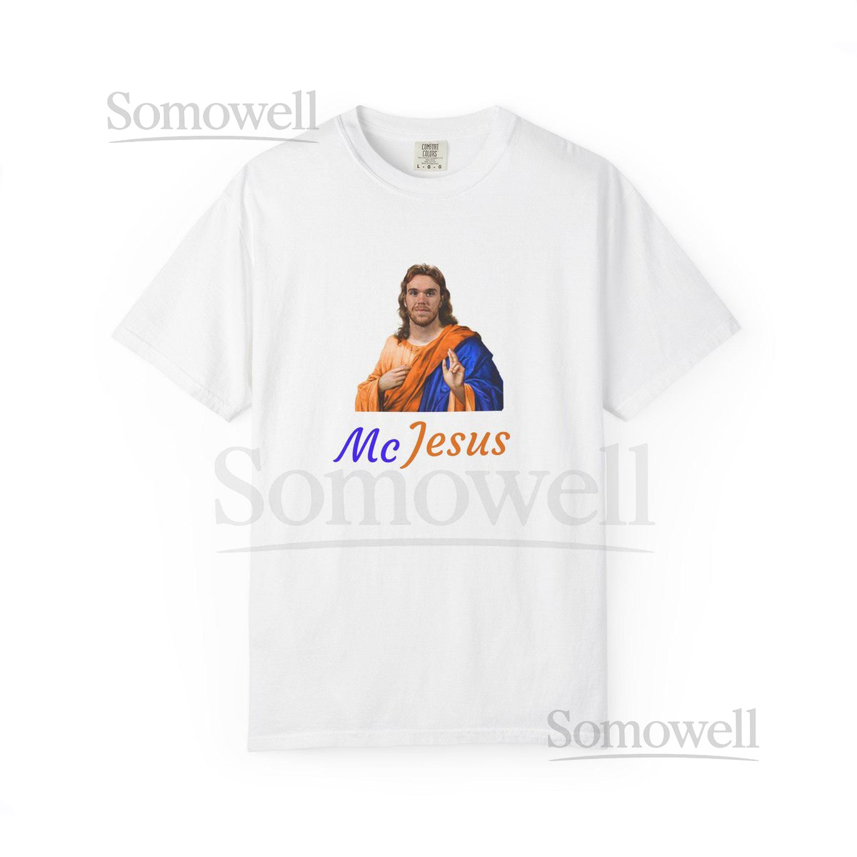 McJesus Oilers T-shirt Jesus Portrait Typography_328