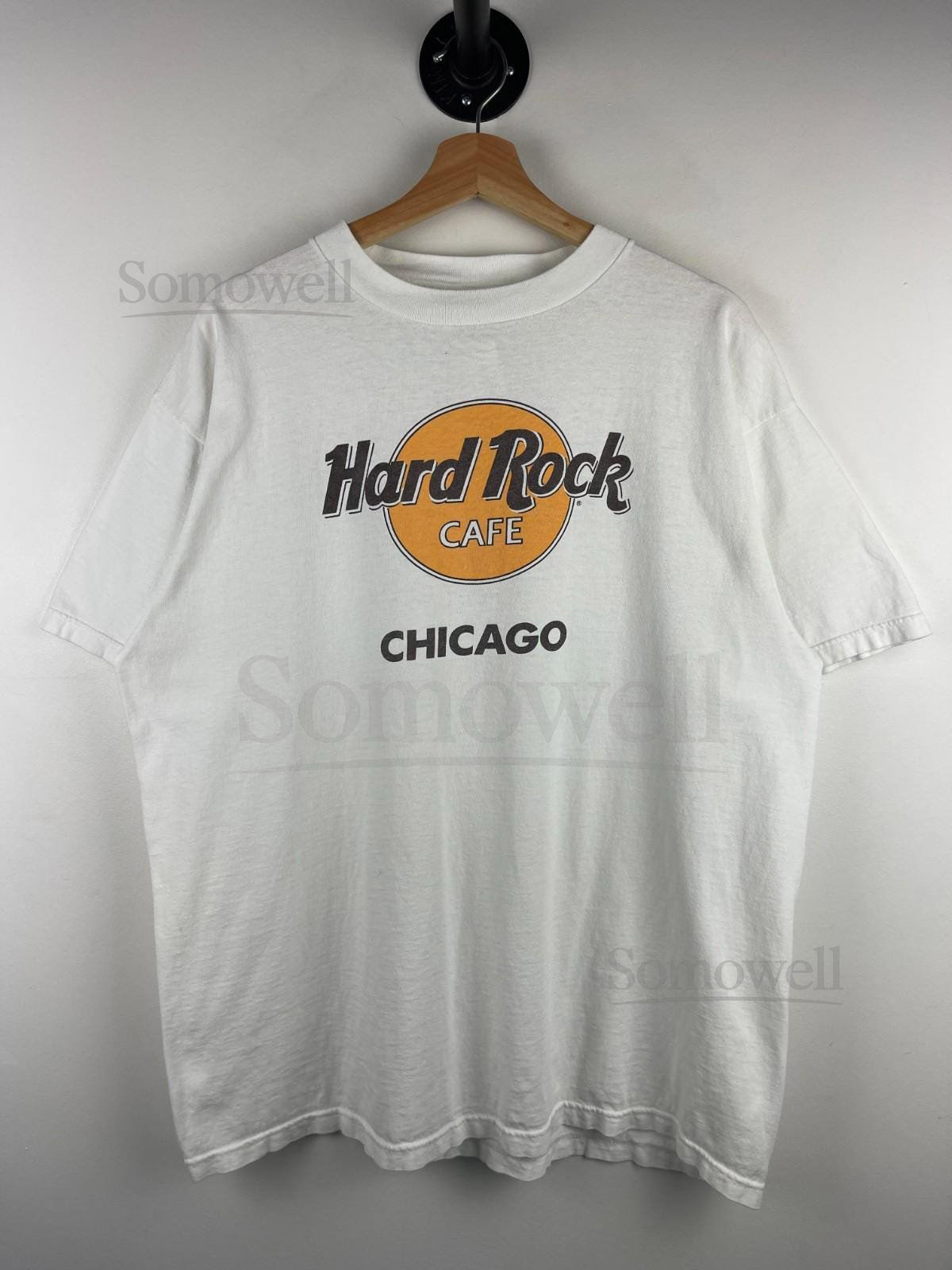 Vintage 90s Hard Rock Café Chicago White Tee Size XL_433