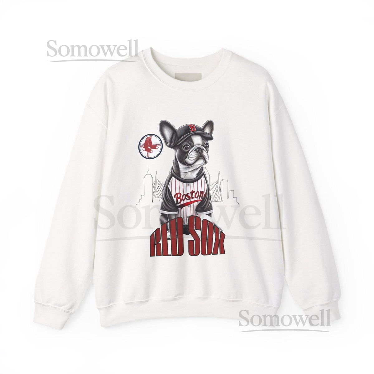 Boston Red Sox Baseball Boston Terrier Sweatshirt_195