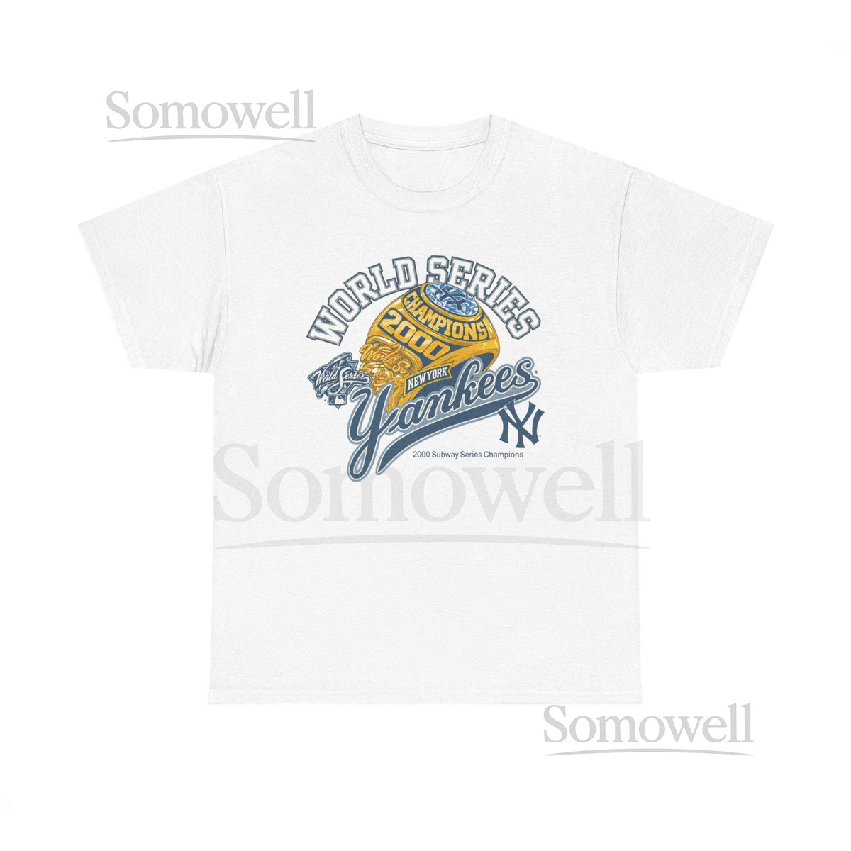 FREE SHIPPING Vintage Design World Series 2000 Champions Yankees T-Shirt_457