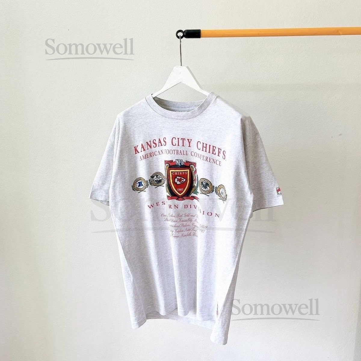 Vintage 1990s Nutmeg USA Kansas City Chiefs NFL T-shirt size XL_779