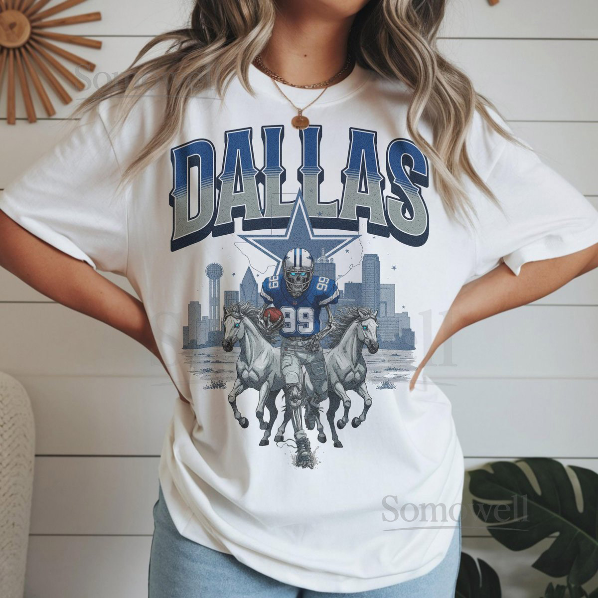 Vintage Dallas Cowboys T-Shirt Retro Dallas Football Tee Old School Gameday Shirt Dallas Fan Gift Cowboy Football Graphic Tee_556