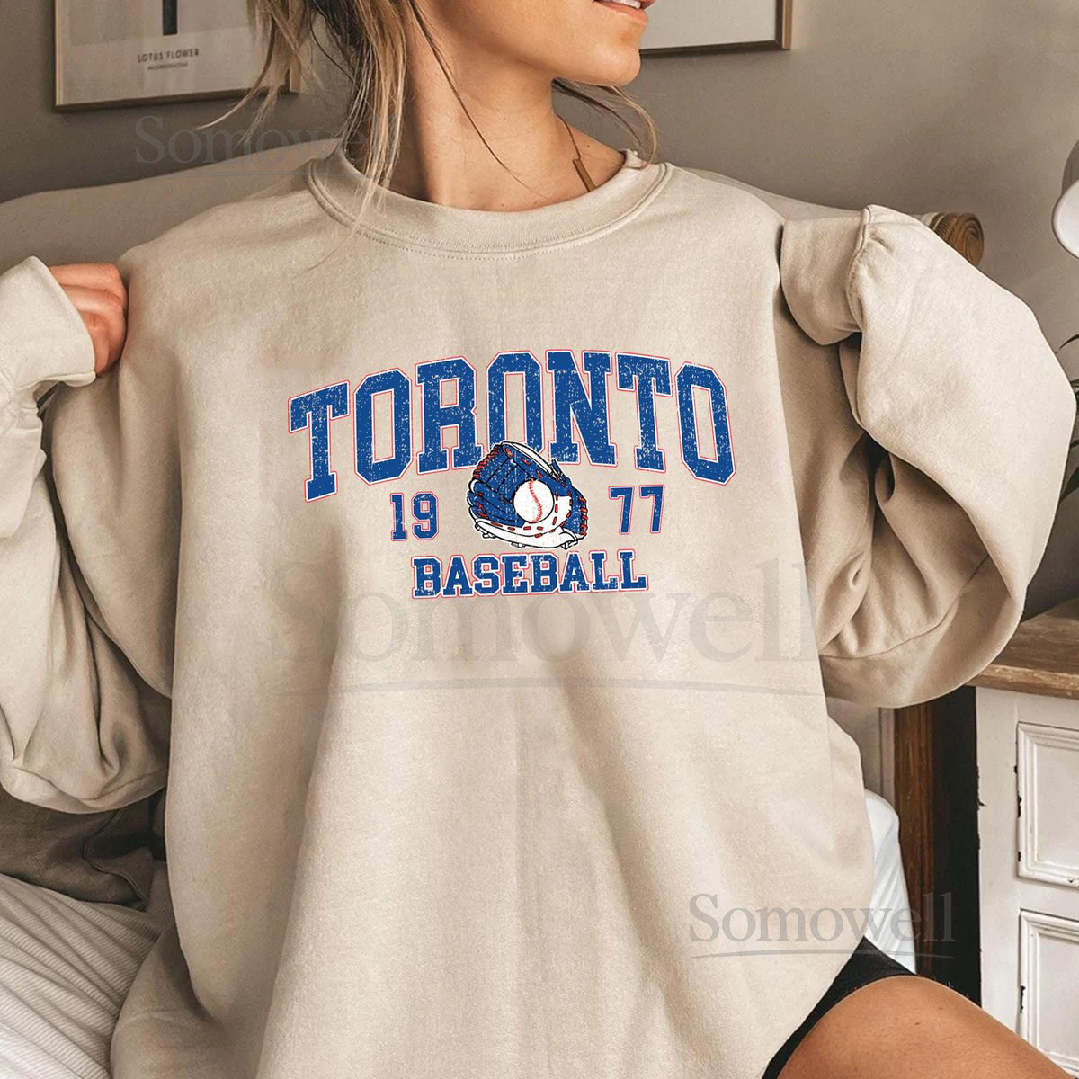 Toronto Baseball Gloves and Ball Vintage T-Shirt Retro Baseball Sweatshirt Classic Game Day Hoodie Gift_49