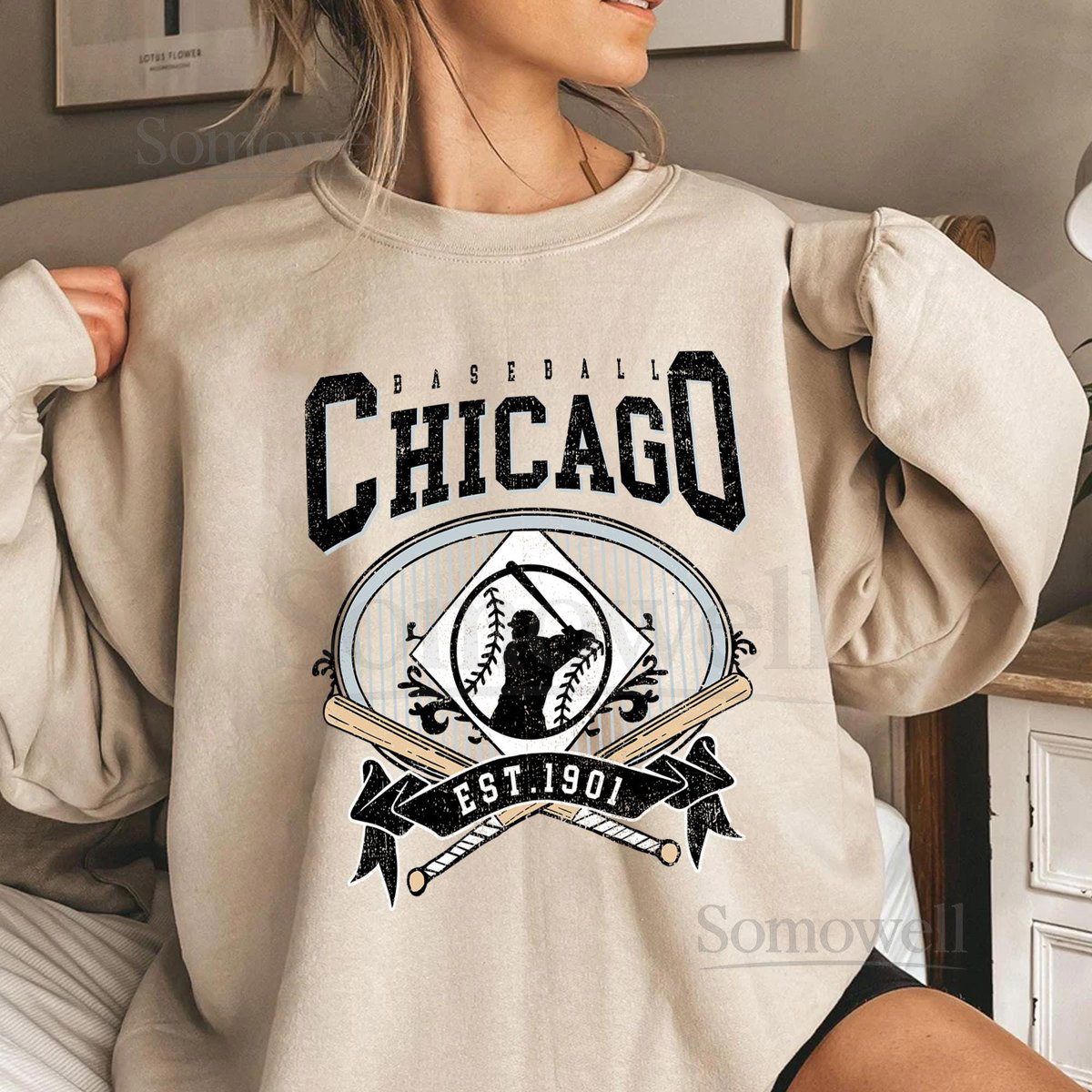 Chicago Baseball Vintage T-Shirt Retro Game Day Sweatshirt Classic Hoodie Fan Gift_6