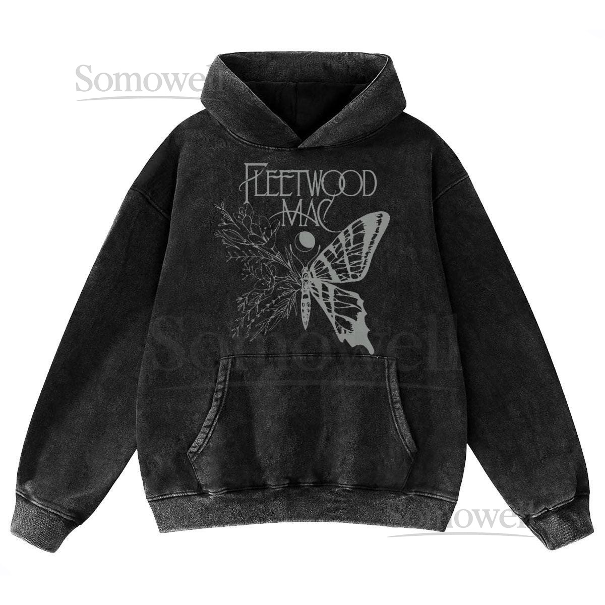 Fleetwood Mac Vintage Washed Hoodie Unisex Rock Band Apparel_162