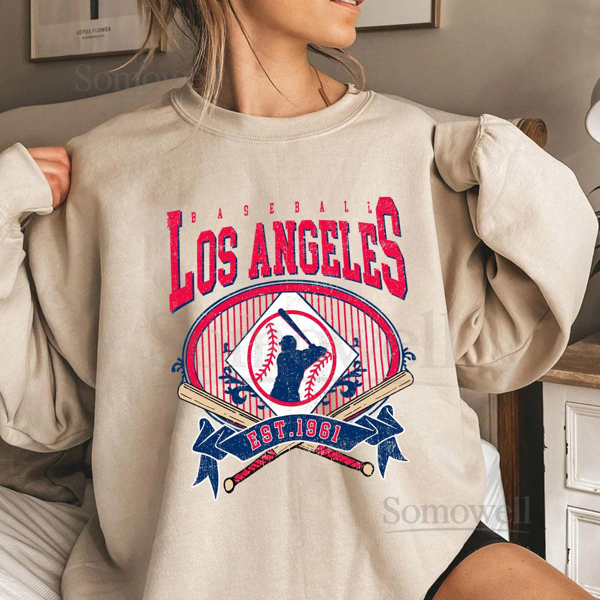 Los Angeles Baseball Vintage T-Shirt Retro Game Day Sweatshirt Classic Hoodie Fan Gift_387