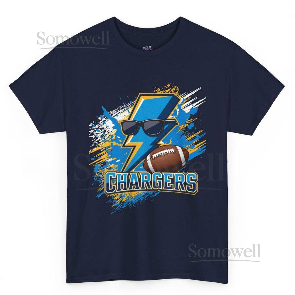 Chargers Football Shirt Lightning Bolt Sunglasses Graphic Tee_52