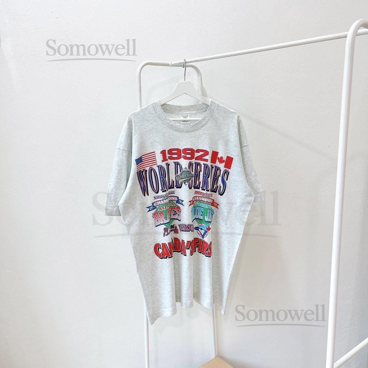 Vintage 1990s Atlanta Braves vs Toronto Blue Jays MLB Fruit of the loom t-shirt XL_388