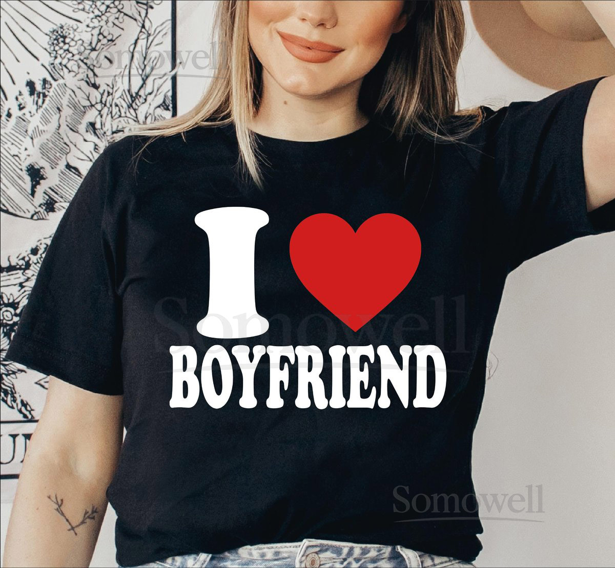 I Love My Boyfriend T-shirt Valentine's Day Tee Boyfriend Shirt For Him E-521_216