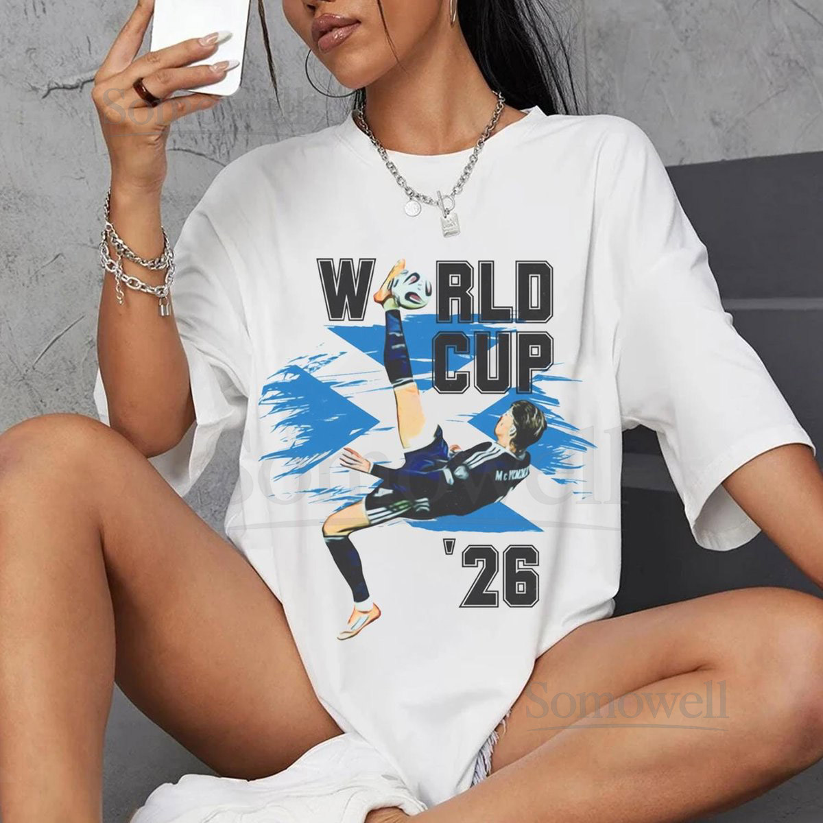 Scotland World Cup 26 T-Shirt McTominay Bicycle kickScottish Football Shirt_473