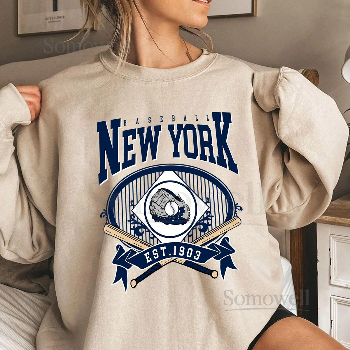 New York Baseball Gloves Balls Hoodie Vintage Game Day T-Shirt and Crewneck Sweatshirt Retro Sports Fan Gift_34