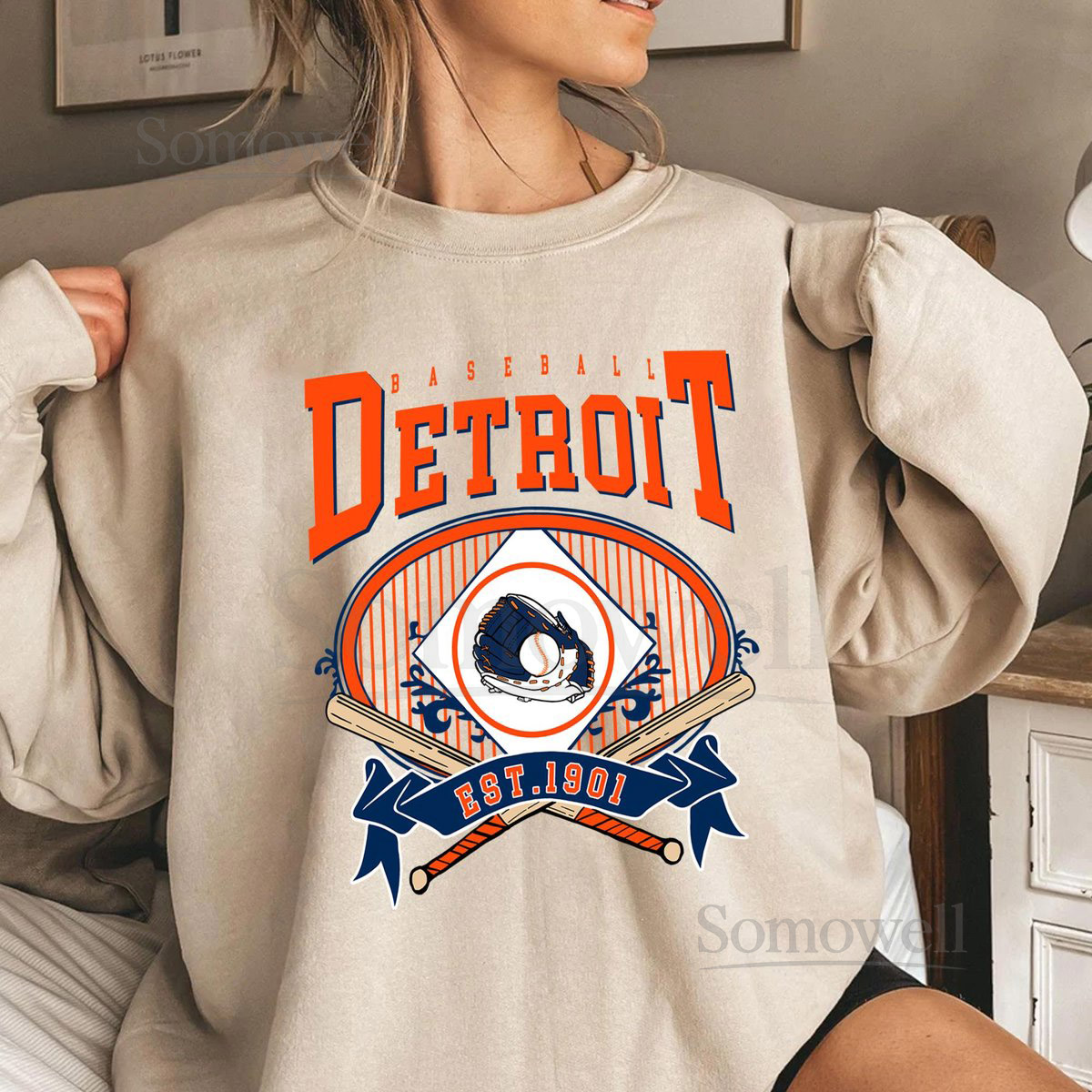 Detroit Baseball Gloves Balls Hoodie Vintage Game Day T-Shirt and Crewneck Sweatshirt Retro Sports Fan Gift_122