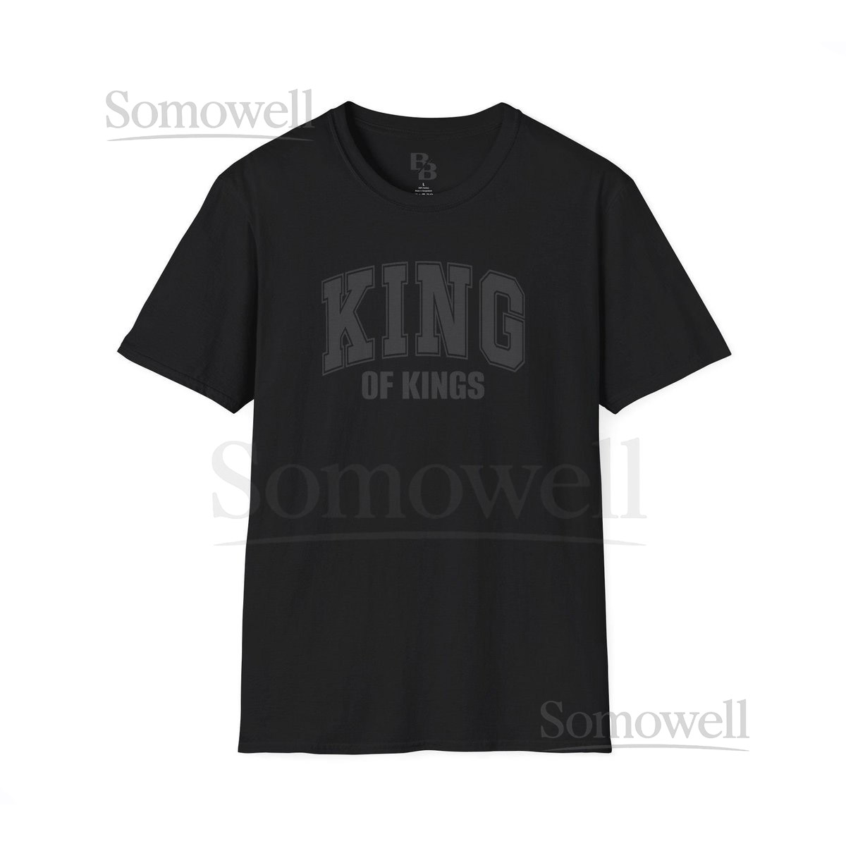 King of Kings T-Shirt Black Athletic College Style Typography_224