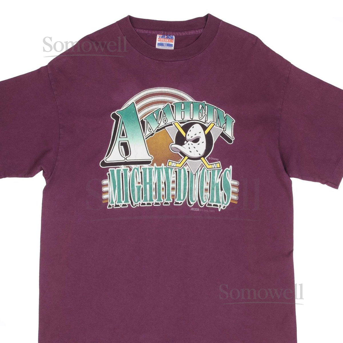 Vintage nhl anaheim mighty ducks disney tee shirt 1993 size xl made in usa_748