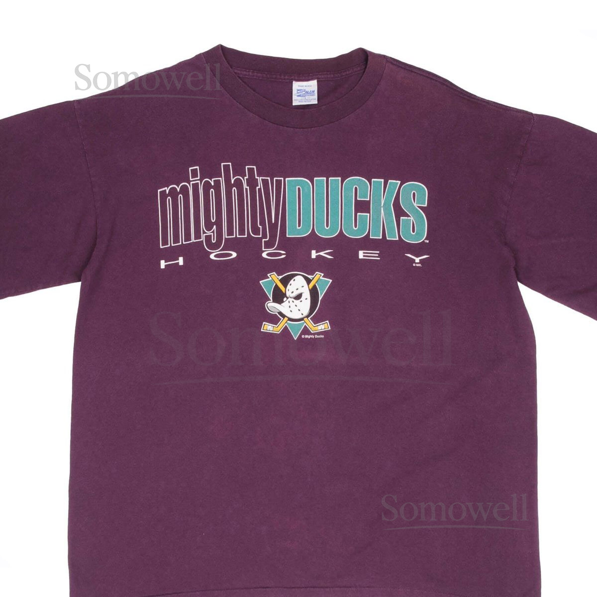 Vintage nhl anaheim mighty ducks tee shirt 1990s size large made in usa_749