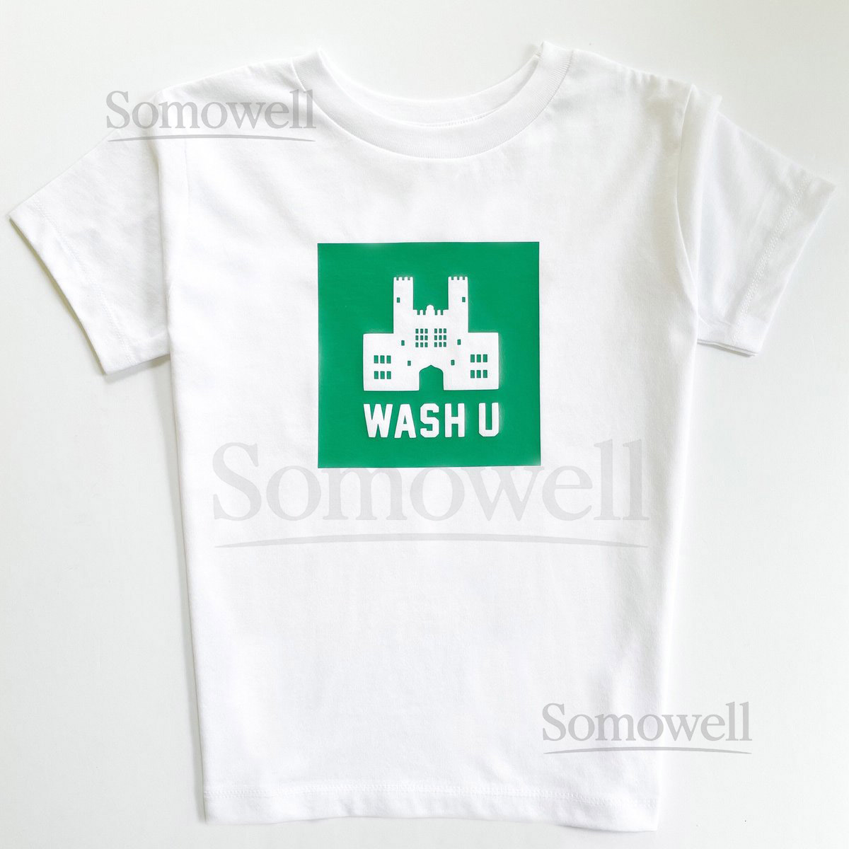 WASH U Kids TEE - Washington University St. Louis Childrens T Shirt - WashU Sweatshirt - Brookings Hall Design - Custom Missouri Baby Gift_782