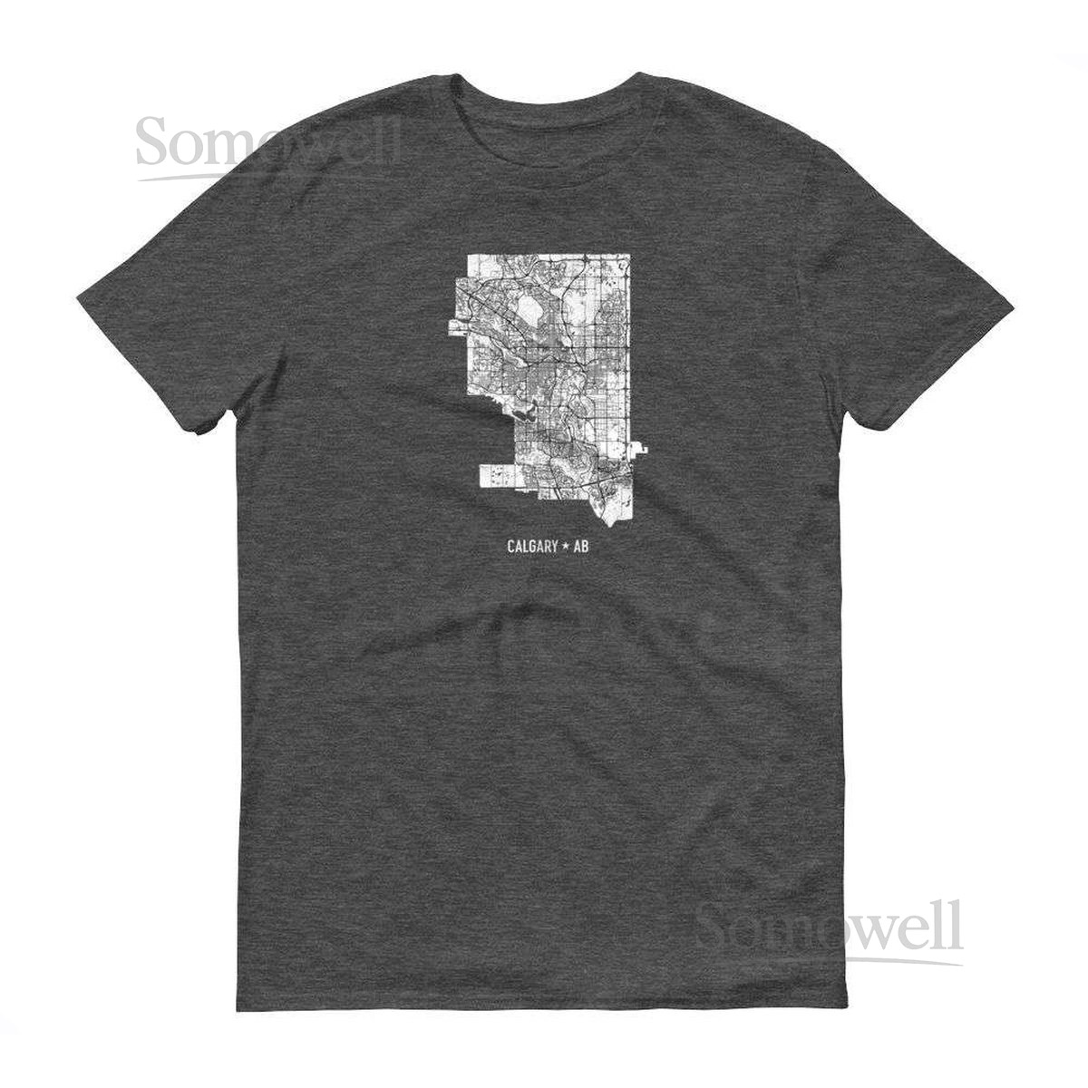 Calgary Map T-Shirt Alberta Canada Street Map Tee_56