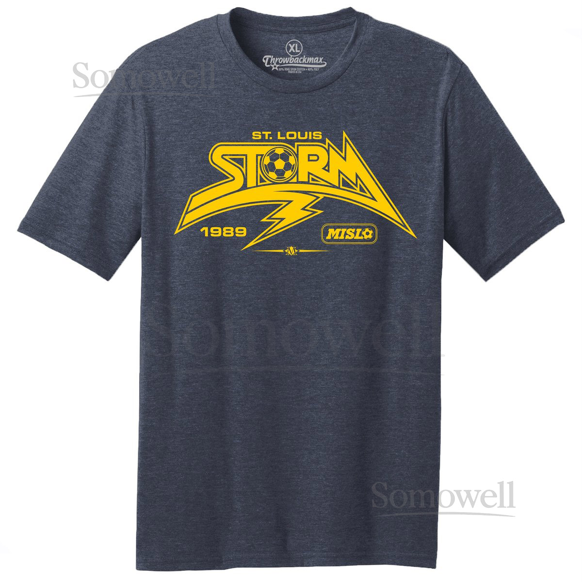 St. Louis Storm 1989 Soccer Tee MISL Tri-Blend_547