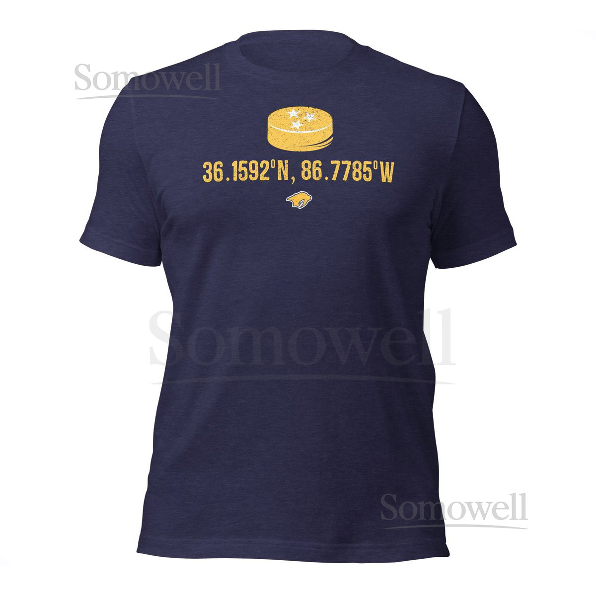 Bridgestone Arena Coordinates Nashville Predators Home Hockey Rink - Unisex Adult T-Shirt_67