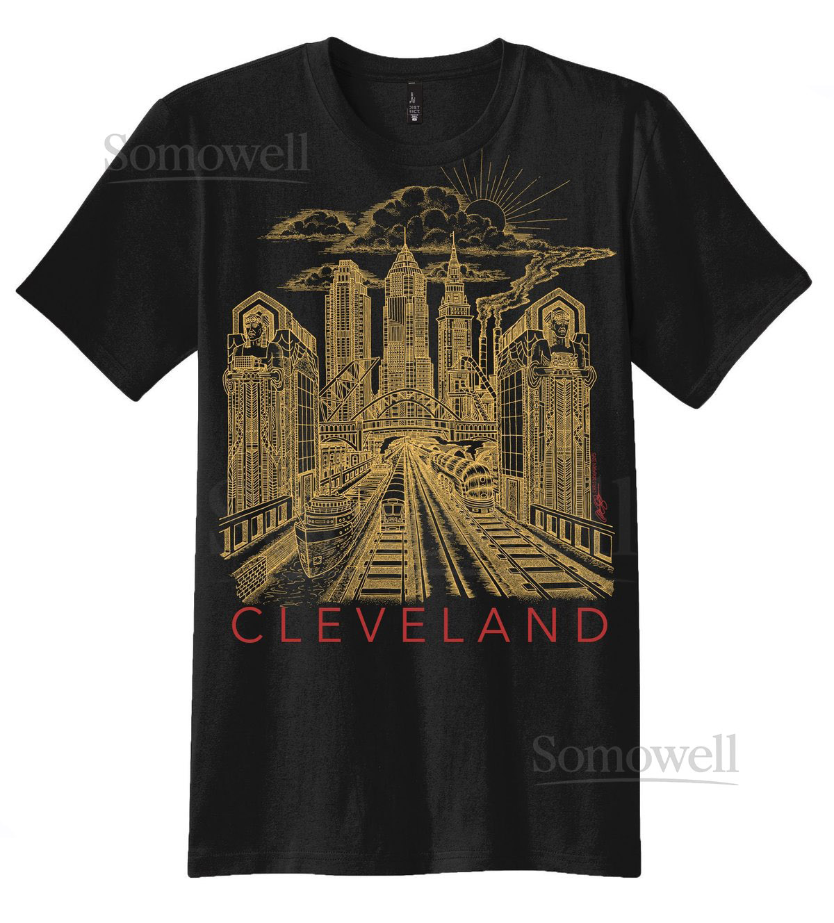 Cleveland Guardians Black T-Shirt_309