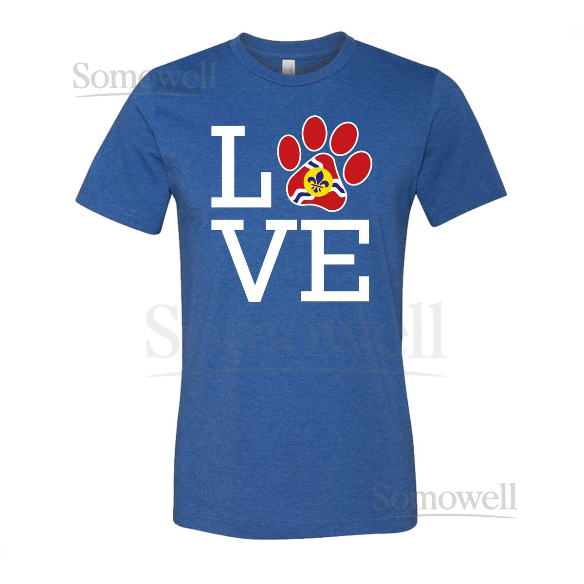 Paw Love STL Shirt - A STL City Shirt by Benton Park Prints St. Louis Flag Shirt St. Louis Flag St. Louis Heart STL Heart St. Louis_398