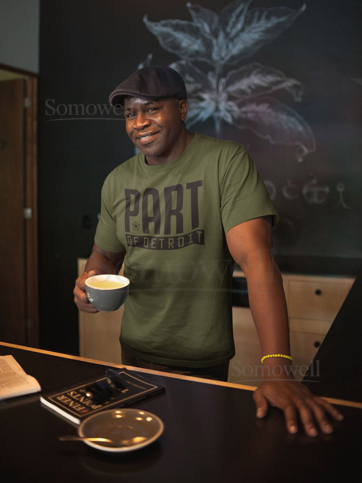 Detroit T-Shirt Military Green Motor City Pride_265