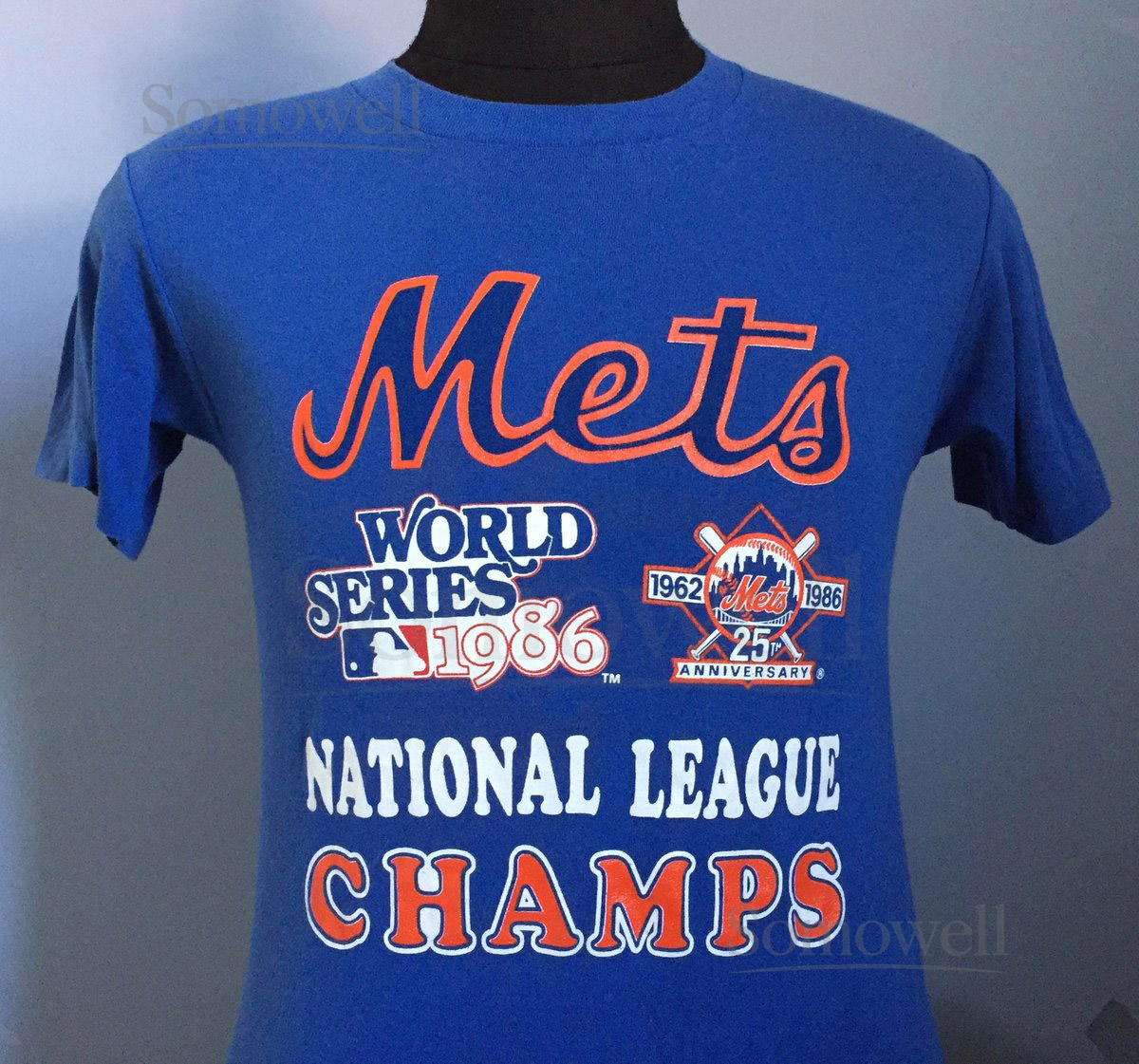 80s Vintage New York Mets National League Champs 1986 World Series Champions 25th Anniversary 1962 mlb baseball T-Shirt - SMALL_21
