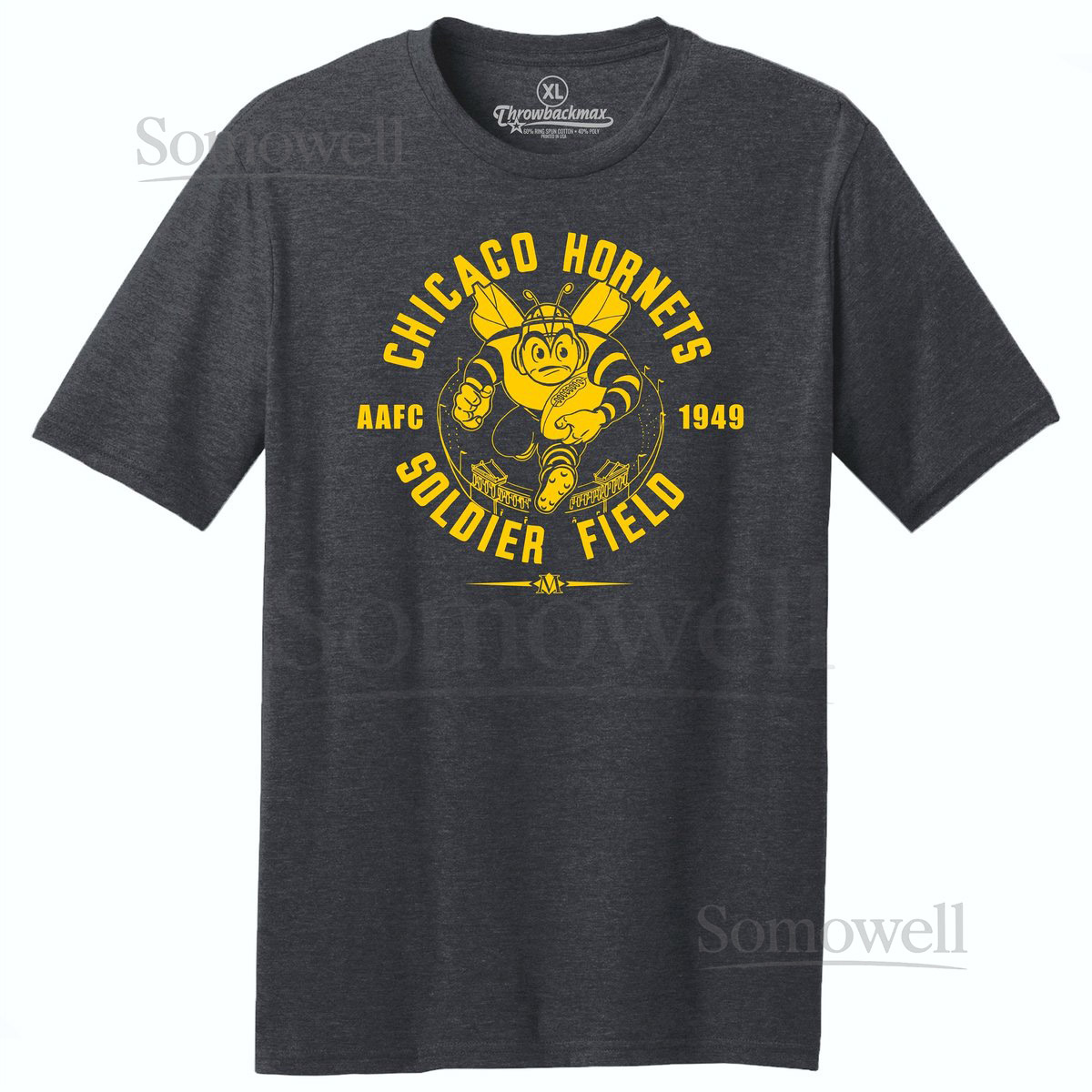 Chicago Hornets 1949 AAFC Football Tri-Blend Tee Shirt_215