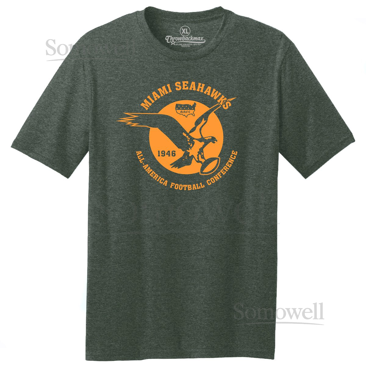 Miami Seahawks 1946 Tri-Blend Tee AAFC Football Classic_627
