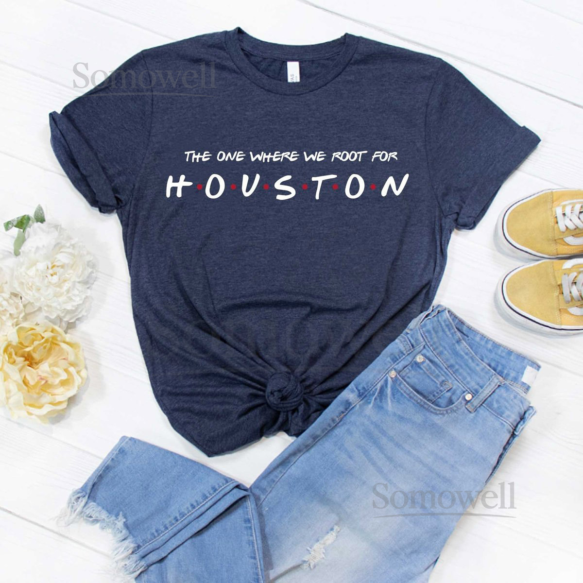 Houston Football T-Shirt Friends TV Show Inspi_265