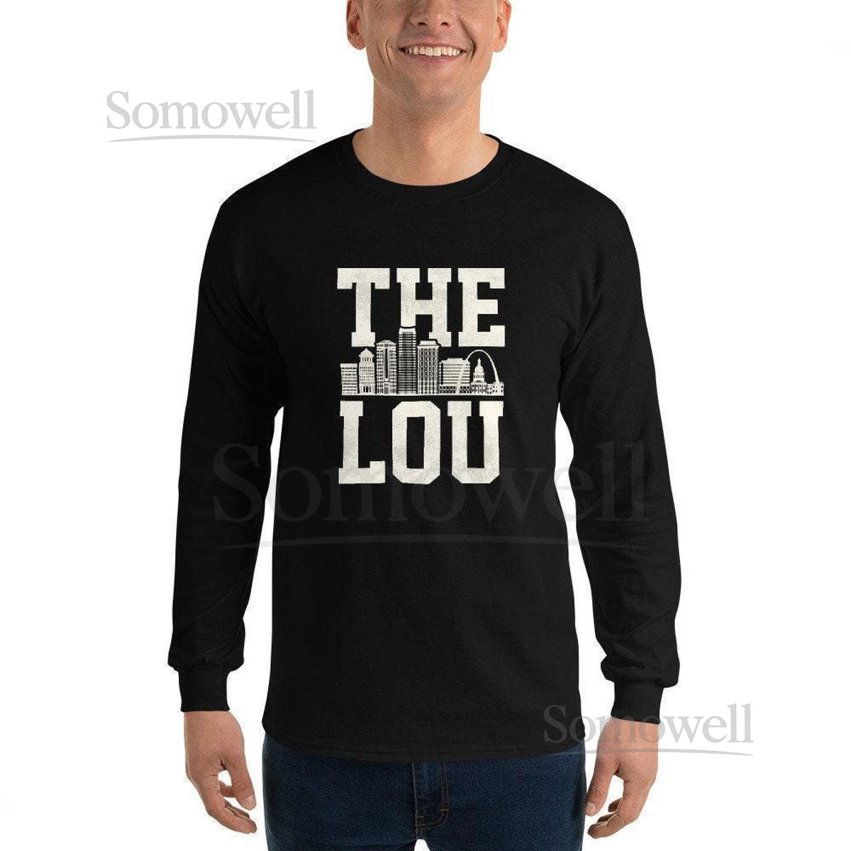 St. Louis Skyline The Lou Baseball Saint Louis Resident Mens Long Sleeve Shirt_541