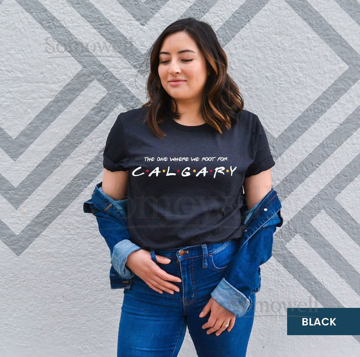 Calgary Hockey T-Shirt Friends TV Show Tee_53