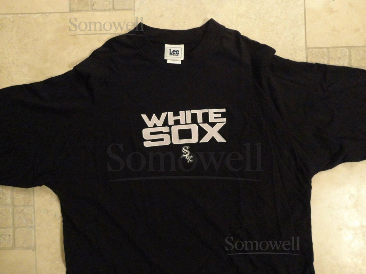 Vintage 90's Black Chicago White Sox MLB Baseball Lee Tshirt Adult XL Excellent_422