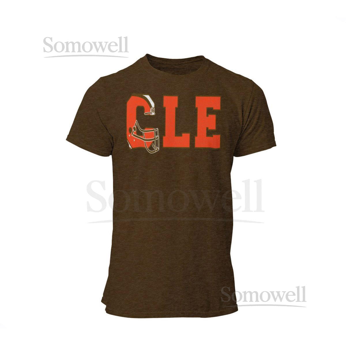 Cleveland Football Unisex Graphic T-Shirt CLE Orange and Brown 216 440 Unique Cleveland Hometown Football Fans Unique Ohio Gift_303