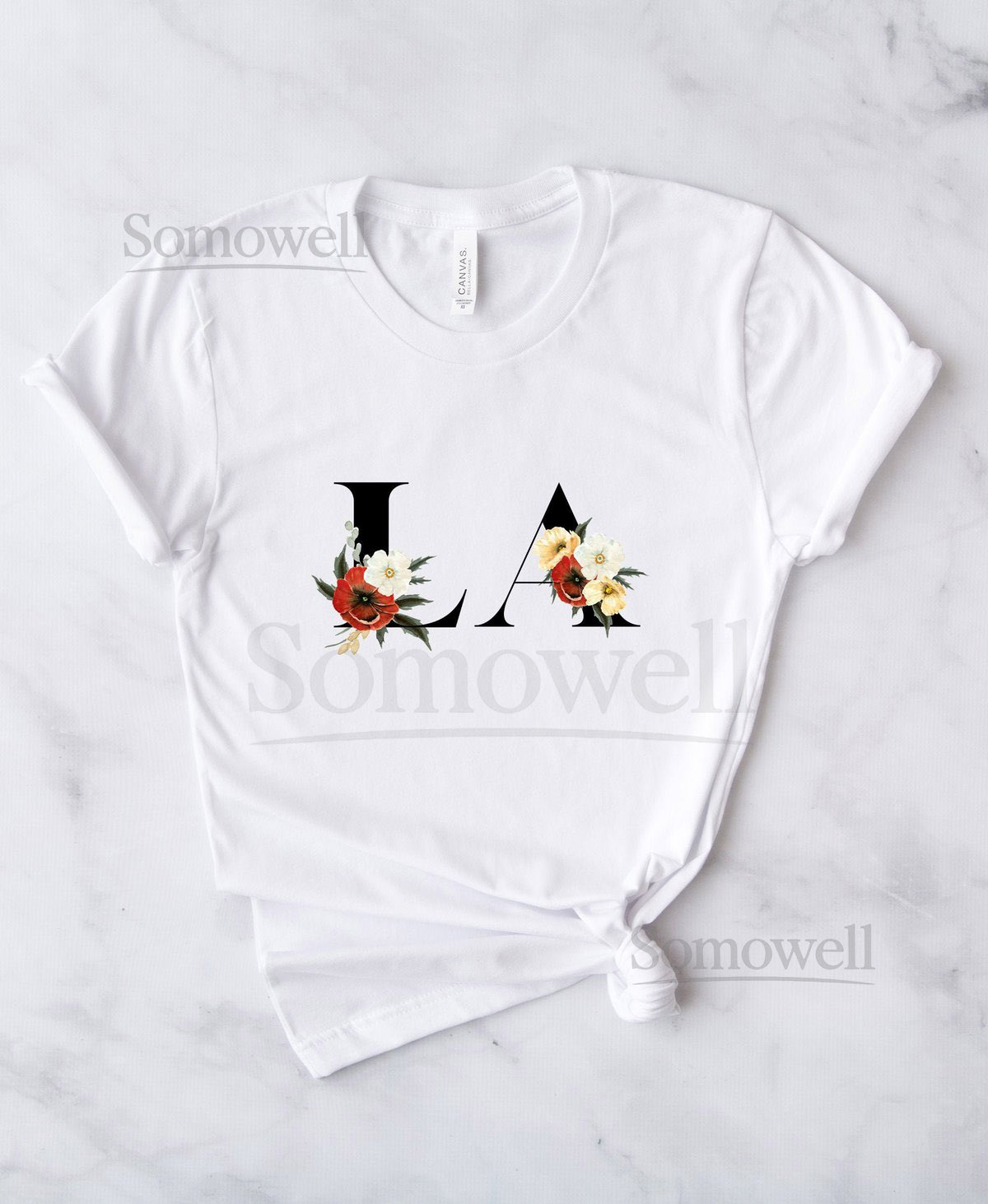 LA Los Angeles LA Shirt California Shirt Floral Shirt Graphic Shirt Cute Shirt City of Angels Short-Sleeve Unisex T-Shirt_249