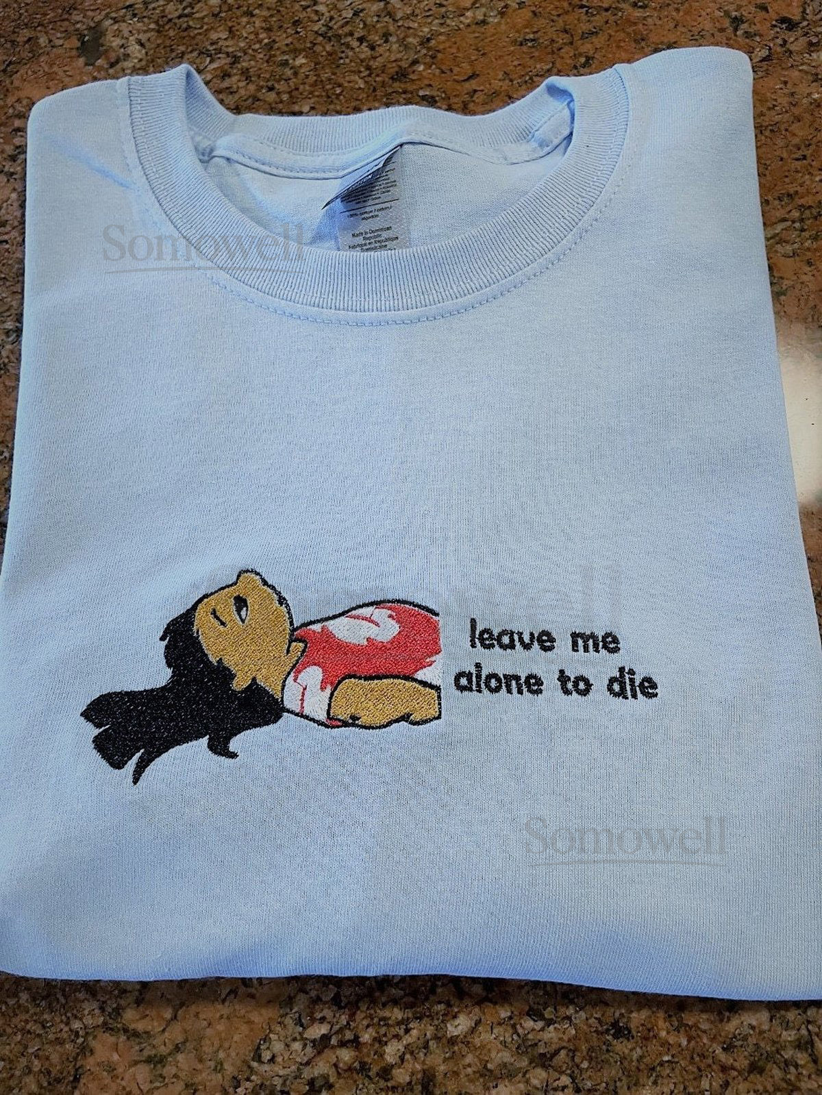 Disney Lilo and Stitch Embroidered Shirt Leave Me Alone35