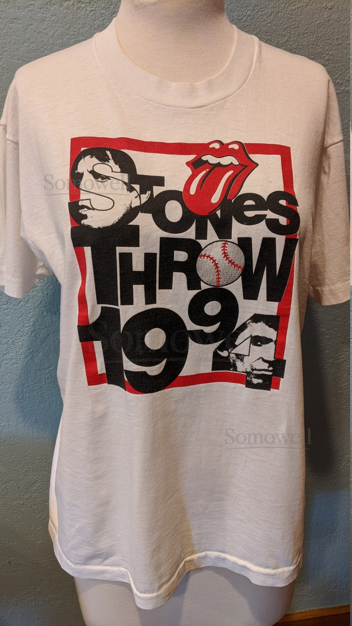 Rolling Stones Vintage Tee Stones Throw 1994 Tour Aug 1 3 Concert at RFK plus 4 major league Baseball Games Size Large_541