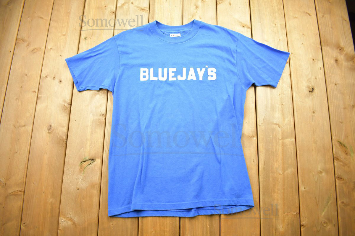 Vintage 1980s Toronto Blue Jays MLB Graphic T-Shirt MLB Baseball Toronto Blue Jays Made In USA Single Stitch_962