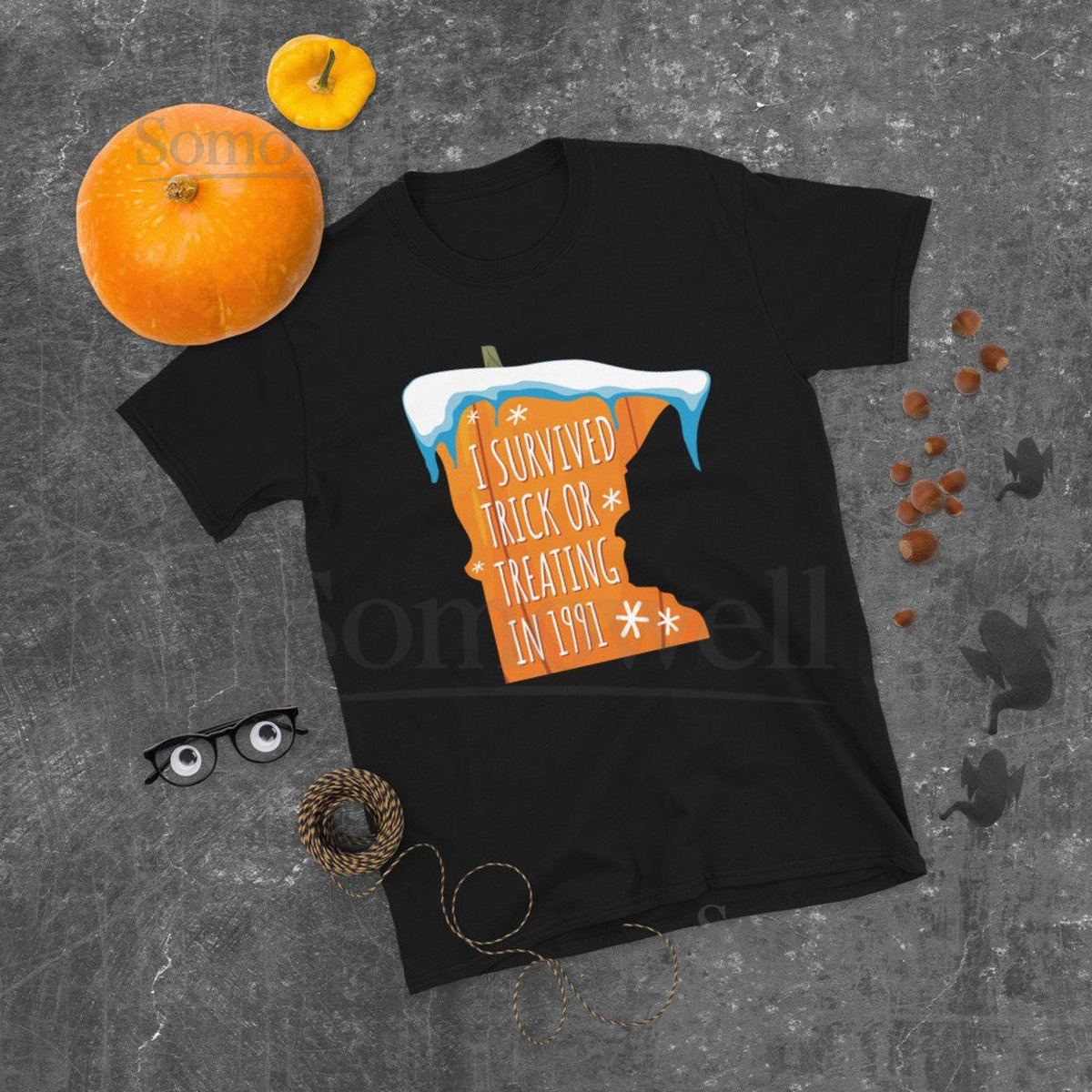 Minnesota quotI Survived Trick-or-Treating in 1991quot T-Shirt for 80s Babies 90s Kids_624