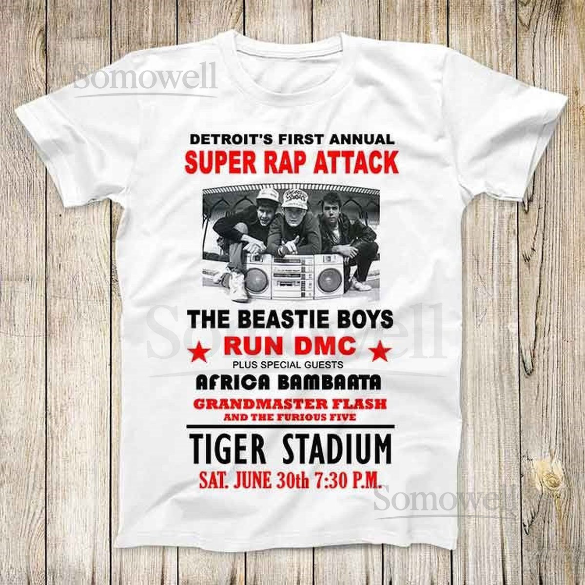 Detroit Super Rap Attack Best Gift Tee Beastie Run Tiger Boys Music Vintage Top Cool Unisex T Shirt 2715_221