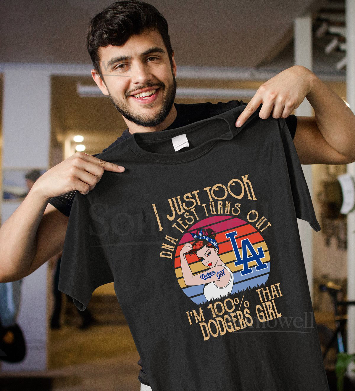 I Just Tool DNA Test Turns Out Im 100 That Dodgers Girl Dodgers Baseball Los Angeles Dodgers Womens Baseball Los Angeles fan Shirt_437